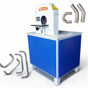 Buy Bend Curve Elbow Pipe Rod Polishing Machine for grinding, deburring, buffing & mirror finishing of SS, MS, aluminium & metal pipes. Heavy-duty industrial polishing machine.